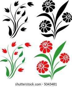 Chaotic floral style design background