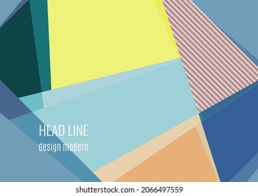 Chaotic geometric overlapping color shapes. Vector illustration for wallpaper, banner, background, card, book.