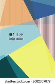 Chaotic geometric overlapping color shapes. Vector illustration for wallpaper, banner, background, card, book.