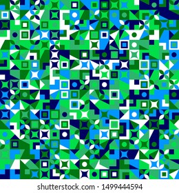 Chaotic geometrical pattern background - colorful abstract vector graphic design
