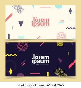 Chaotic geometry banners. Minimal futuristic design. Eps10 vector template.