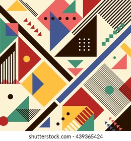 Chaotic geometry composition. Minimal futuristic design. Eps10 vector.