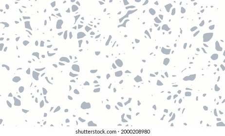 Chaotic grey spots on a white background, grunge background