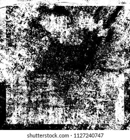 Chaotic grunge background in black and white