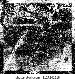 Chaotic grunge background in black and white