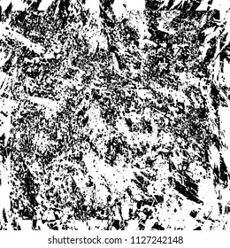 Chaotic grunge background in black and white