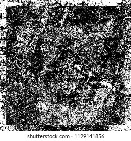Chaotic grunge background in black and white