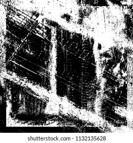 Chaotic grunge background in black and white