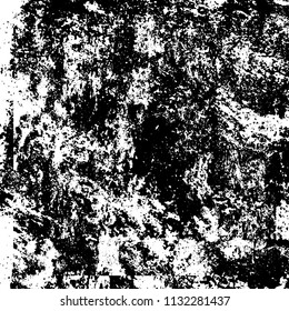 Chaotic grunge background in black and white