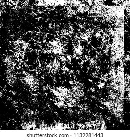 Chaotic grunge background in black and white