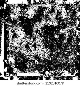 Chaotic grunge background in black and white