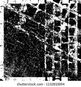 Chaotic grunge background in black and white