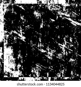 Chaotic grunge background in black and white