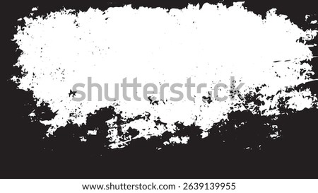 Chaotic Grunge Border Frame with Rough Textured Splatter and Blank Center