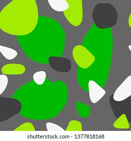 Chaotic hand drawn circles colorful seamless pattern. Vector illustration with trendy memphis abstract style.