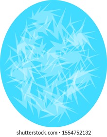 chaotic ice patterns on frozen water winter concept and nature object on a white background