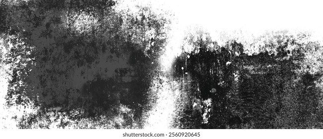 Chaotic Ink Blot Patterns on High-Resolution Monochrome Background with Detailed Design Elements

