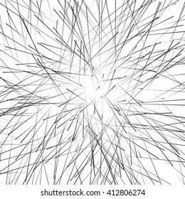 Chaotic irregular, random, scattered lines