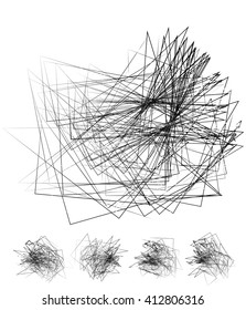 Chaotic irregular, random, scattered lines