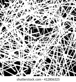 Chaotic irregular, random, scattered lines