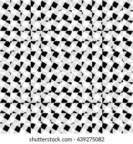 Chaotic, irregular repeatable geometric pattern. Mosaic of asymmetric shapes. Monochrome abstract background.