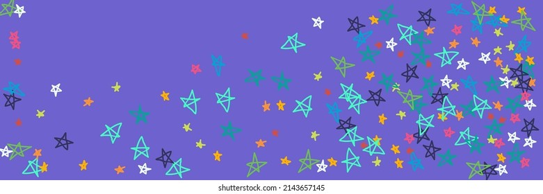 Chaotic Kids Pinky Mint Lavender Stars Childish Illustration. Green Vibrant Turquoise Stars Bright Naive Neon Handdrawn Stars. Purple Vivid Pink Violet Yellow Childish Pastel Orange Wallpaper.