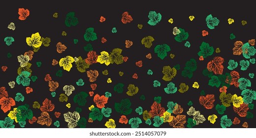 Chaotic Leaf On White Background.  Spring Sale Vector Illustration. 