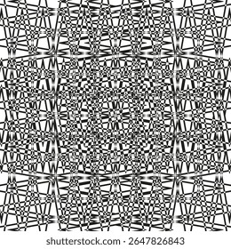 Padrão de linha caótico. Textura emaranhada abstrata. Plano de fundo rascunho aleatório. Ilustração de rabisco vetorial.