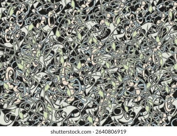 Chaotic linear or floral motifs for dynamic posters or fabric products. Autumn backdrop for covers, interiors, tiles, fashion trends, textiles, backgrounds or textures, prints or carpets, etc. Vector