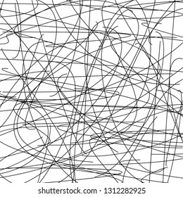 Chaotic Lines, Random Chaotic Lines, Scattered Lines, Random Chaotic Lines Asymmetrical Texture Vector Art Illustration