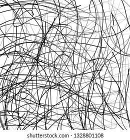 Chaotic Lines, Random Chaotic Lines, Scattered Lines, Random Chaotic Lines Asymmetrical Texture Vector Art Illustration
