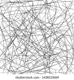 Chaotic Lines, Random Chaotic Lines, Scattered Lines, Random Chaotic Lines Asymmetrical Texture Vector Art Illustration