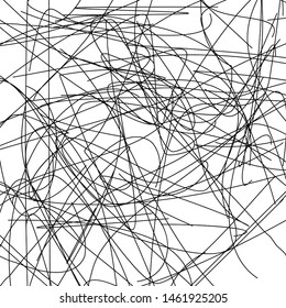 Chaotic Lines, Random Chaotic Lines, Scattered Lines, Random Chaotic Lines Asymmetrical Texture Vector Art Illustration