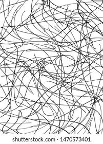 Chaotic Lines, Random Chaotic Lines, Scattered Lines, Random Chaotic Lines Asymmetrical Texture Vector Art Illustration