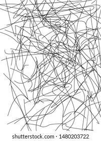 Chaotic Lines, Random Chaotic Lines, Scattered Lines, Random Chaotic Lines Asymmetrical Texture Vector Art Illustration
