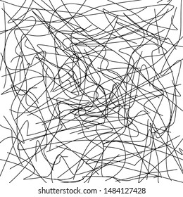 Chaotic Lines, Random Chaotic Lines, Scattered Lines, Random Chaotic Lines Asymmetrical Texture Vector Art Illustration