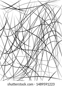 Chaotic Lines, Random Chaotic Lines, Scattered Lines, Random Chaotic Lines Asymmetrical Texture Vector Art Illustration