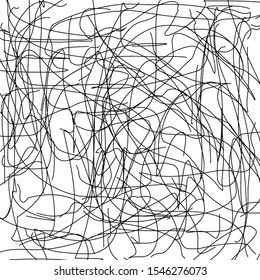 Chaotic Lines, Random Chaotic Lines, Scattered Lines, Random Chaotic Lines Asymmetrical Texture Vector Art Illustration