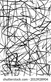 Líneas caóticas, líneas caóticas aleatorias, líneas dispersas, líneas caóticas aleatorias e ilustraciones de vectores de textura asimétricas