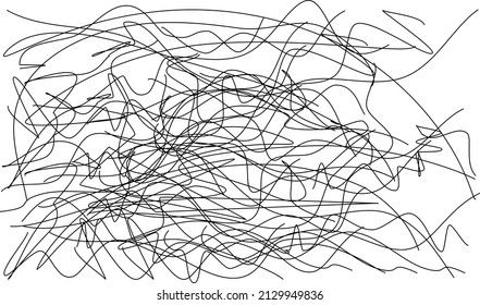 Chaotic Lines, Random Chaotic Lines, Scattered Lines, Random Chaotic Lines Asymmetrical Texture Vector Art Illustration
