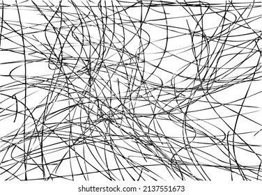 Chaotic Lines, Random Chaotic Lines, Scattered Lines, Random Chaotic Lines Asymmetrical Texture Vector Art Illustration