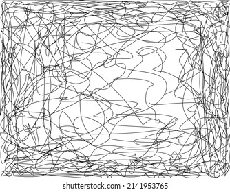 Líneas caóticas, líneas caóticas aleatorias, líneas dispersas, líneas caóticas aleatorias e ilustraciones de vectores de textura asimétricas