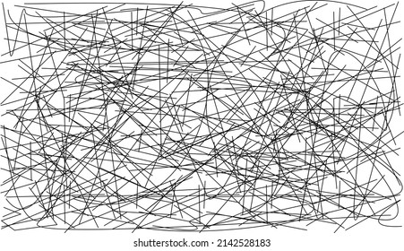 Líneas caóticas, líneas caóticas aleatorias, líneas dispersas, líneas caóticas aleatorias e ilustraciones de vectores de textura asimétricas