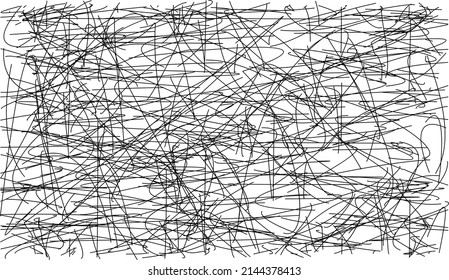 Chaotic Lines, Random Chaotic Lines, Scattered Lines, Random Chaotic Lines Asymmetrical Texture Vector Art Illustration