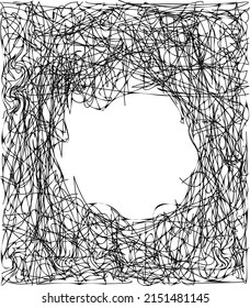 Chaotic Lines, Random Chaotic Lines, Scattered Lines, Random Chaotic Lines Asymmetrical Texture Vector Art Illustration