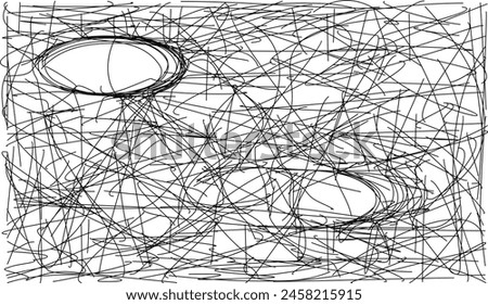 Chaotic Lines, Random Chaotic Lines, Scattered Lines, Random Chaotic Lines Asymmetrical Texture Vector Art Illustration