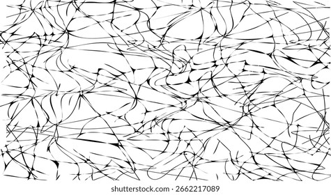 Linhas caóticas, Padrão sem emenda de linhas caóticas aleatórias, Linhas dispersas, Padrão de textura assimétrica de linhas caóticas aleatórias, Repetição, Sem emenda, Ladrilho, Ilustração de arte vetorial