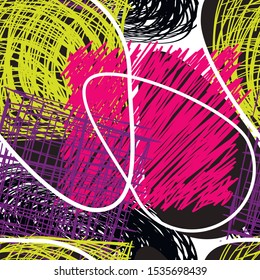 Chaotic lines. Urban seamless pattern.