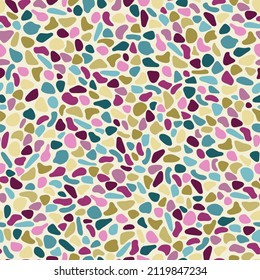chaotic mosaic tiles. abstract geometric shapes. vector seamless pattern. color illustration. repetitive background. fabric swatch. wrapping paper. continuous design template for textile, home decor