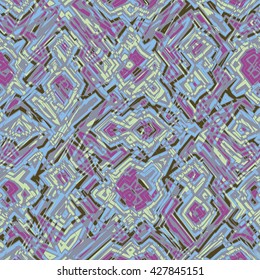 Chaotic ornaments - vector seamless pattern